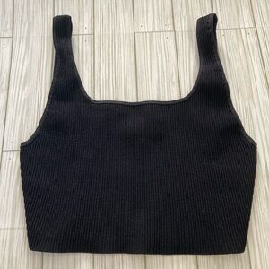Aritzia Babaton Sculpt Knit Squareneck Cropped Tank